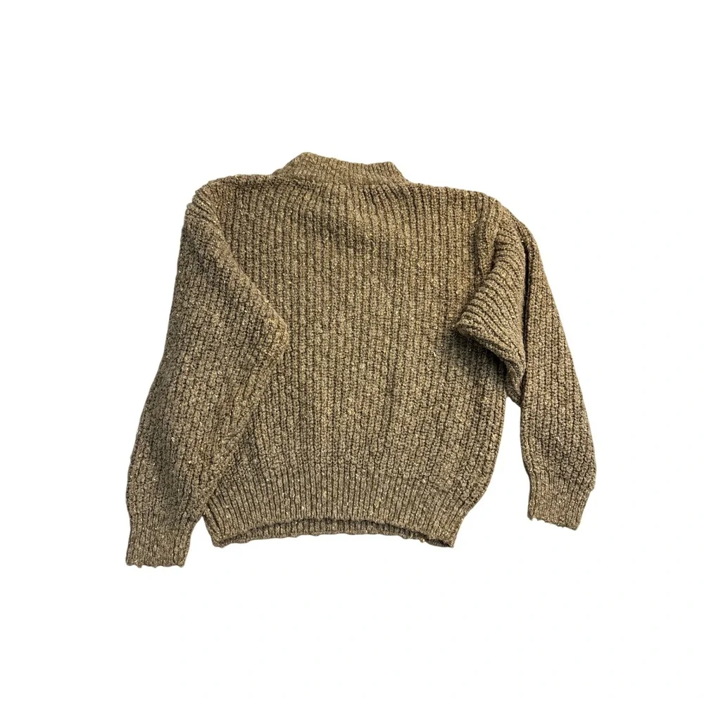 Vintage Banana Republic Mill Valley Cotton Ribbed Knit Sweater Brown Mens XL